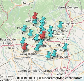 Mappa Via Antonio Pigafetta Nord, 31044 Montebelluna TV, Italia (10.909)