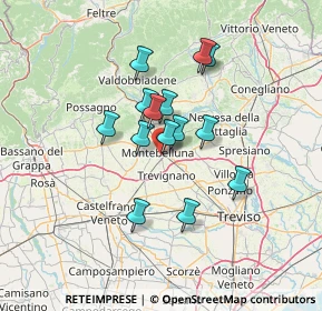 Mappa Via Antonio Pigafetta Nord, 31044 Montebelluna TV, Italia (10.145)