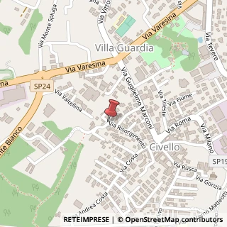 Mappa Via Risorgimento,  32, 22073 Villa Guardia, Como (Lombardia)
