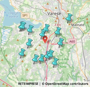 Mappa Vicolo S. Chiara, 21100 Varese VA, Italia (3.40067)