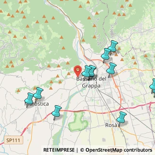 Mappa Via Vittorio Bachelet, 36061 Bassano del Grappa VI, Italia (4.65167)