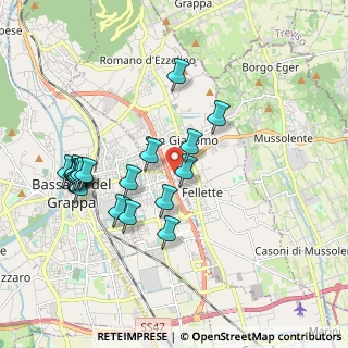 Mappa Via Oslavia, 36060 Romano D'ezzelino VI, Italia (1.927)