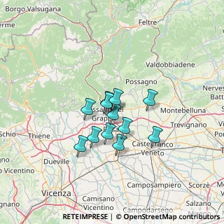 Mappa Via Oslavia, 36060 Romano D'ezzelino VI, Italia (9.0725)
