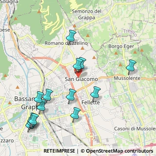 Mappa Via Don San Costantin, 36060 Romano D'ezzelino VI, Italia (2.445)