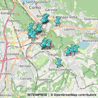 Mappa Via Canturina, 22100 Albate CO, Italia (1.663)
