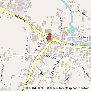 Mappa Via Stadio, 10, 31024 Ormelle TV, Italia, 31024 Mel, Belluno (Veneto)