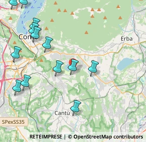 Mappa Via Europa Unita, 22030 Montorfano CO, Italia (5.35357)