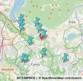 Mappa Via Europa Unita, 22030 Montorfano CO, Italia (3.71636)