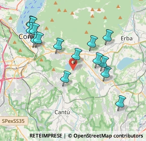 Mappa Via Europa Unita, 22030 Montorfano CO, Italia (4.02333)