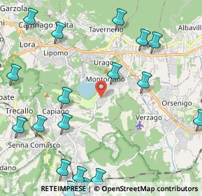 Mappa Via Europa Unita, 22030 Montorfano CO, Italia (3.033)