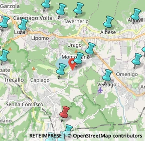 Mappa Via Europa Unita, 22030 Montorfano CO, Italia (3.094)