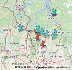 Mappa Via Europa Unita, 22030 Montorfano CO, Italia (10.79545)