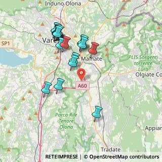 Mappa Via Battisti Cesare, 21040 Lozza VA, Italia (3.87611)