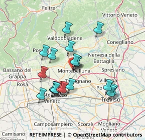Mappa Via Fontebasso, 31044 Montebelluna TV, Italia (12.515)