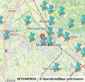 Mappa Via Fontebasso, 31044 Montebelluna TV, Italia (2.542)