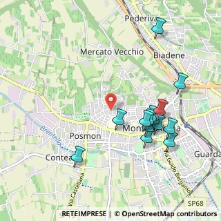 Mappa Via Monte Valderoa, 31044 Montebelluna TV, Italia (1.01143)
