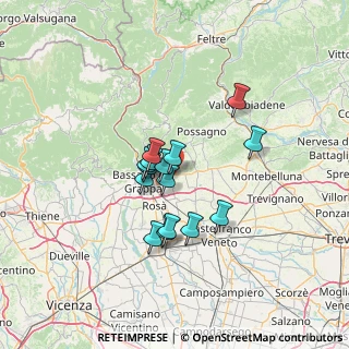 Mappa Via della Vittoria, 36065 Mussolente VI, Italia (9.77333)