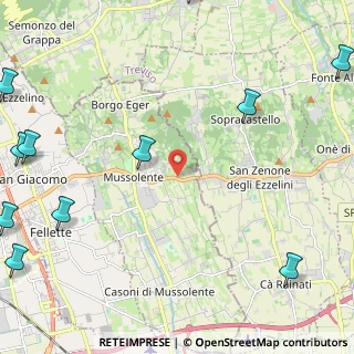 Mappa Via della Vittoria, 36065 Mussolente VI, Italia (3.70917)