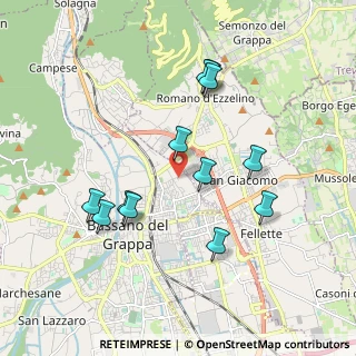 Mappa Via Santa Chiara, 36061 Bassano del Grappa VI, Italia (1.805)