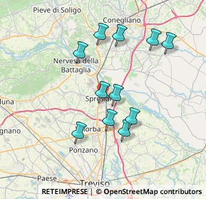 Mappa Via Giuseppe Verdi, 31027 Spresiano TV, Italia (6.60545)