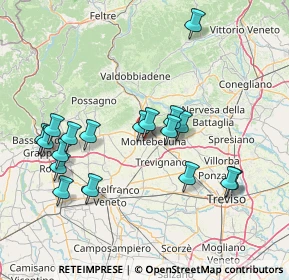 Mappa Via Bassanese, 31044 Montebelluna TV, Italia (15.38611)