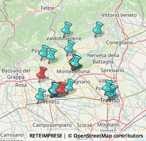 Mappa Via Cesare Battisti, 31044 Montebelluna TV, Italia (12.643)