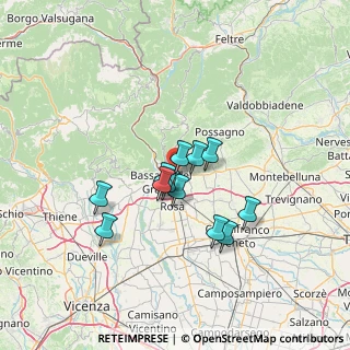 Mappa Via Veneto, 36060 Romano D'ezzelino VI, Italia (9.94167)