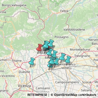 Mappa Via Veneto, 36060 Romano D'ezzelino VI, Italia (9.31333)