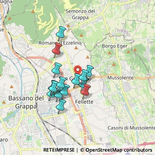 Mappa Via Veneto, 36060 Romano D'ezzelino VI, Italia (1.41867)
