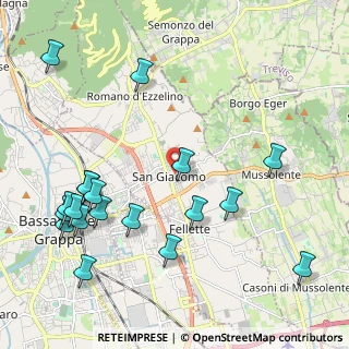 Mappa Via Veneto, 36060 Romano D'ezzelino VI, Italia (2.53895)