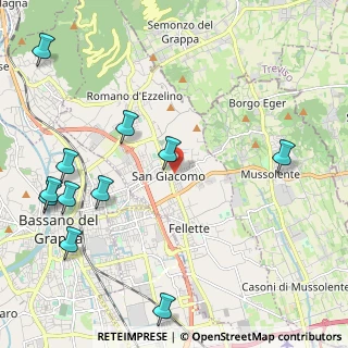 Mappa Via Veneto, 36060 Romano D'ezzelino VI, Italia (2.74182)