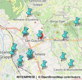 Mappa Via Fiorolle, 36060 Romano D'ezzelino VI, Italia (2.5)