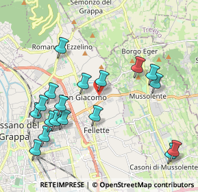 Mappa Via Fiorolle, 36060 Romano D'ezzelino VI, Italia (2.22222)