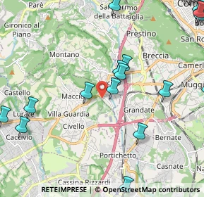 Mappa Via Adda, 22079 Montano Lucino CO, Italia (3.0985)