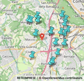 Mappa Via Adda, 22079 Montano Lucino CO, Italia (1.845)