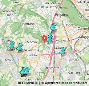 Mappa Via Adda, 22079 Montano Lucino CO, Italia (2.52667)