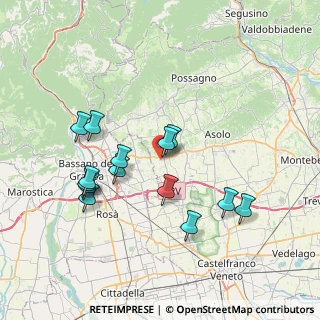 Mappa Via Gobba, 31020 San Zenone degli Ezzelini TV, Italia (7.18571)