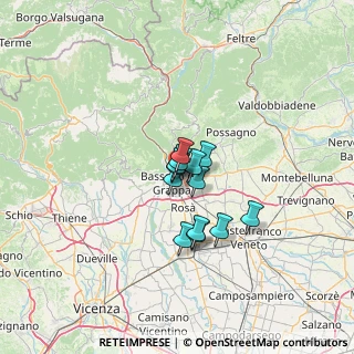Mappa Via Ugo Foscolo, 36061 Bassano del Grappa VI, Italia (7.55846)