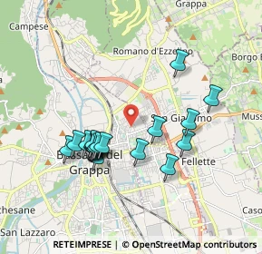 Mappa Via Monte Novegno, 36061 Bassano del Grappa VI, Italia (1.65421)