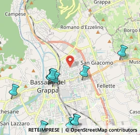 Mappa Via Monte Novegno, 36061 Bassano del Grappa VI, Italia (2.675)
