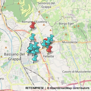Mappa Via G. Borsi, 36060 Romano D'ezzelino VI, Italia (1.22)