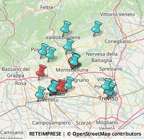 Mappa Via Pellico Silvio, 31044 Montebelluna TV, Italia (12.521)