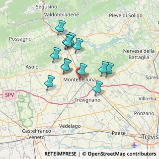Mappa Piazza G.B. Dall'Armi, 31044 Montebelluna TV, Italia (5.67923)