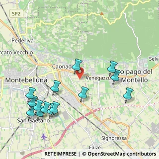 Mappa Via Monte Podgora, 31044 Montebelluna TV, Italia (2.38786)