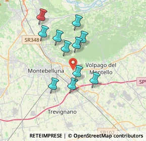 Mappa Via Monte Podgora, 31044 Montebelluna TV, Italia (3.08818)