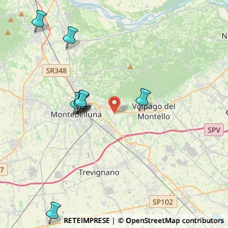 Mappa Via Monte Podgora, 31044 Montebelluna TV, Italia (5.28273)