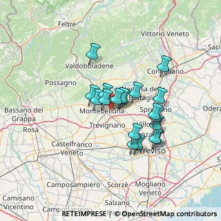 Mappa Via Monte Podgora, 31044 Montebelluna TV, Italia (10.56895)