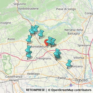 Mappa Via Monte Podgora, 31044 Montebelluna TV, Italia (5.73214)