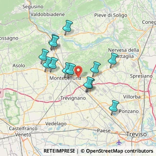 Mappa Via Monte Podgora, 31044 Montebelluna TV, Italia (6.35077)