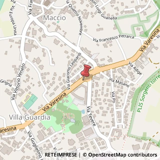 Mappa Via Tevere, 4, 22079 Villa Guardia, Como (Lombardia)